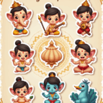 Indian Gods - Religious - Stickers Sheet v14